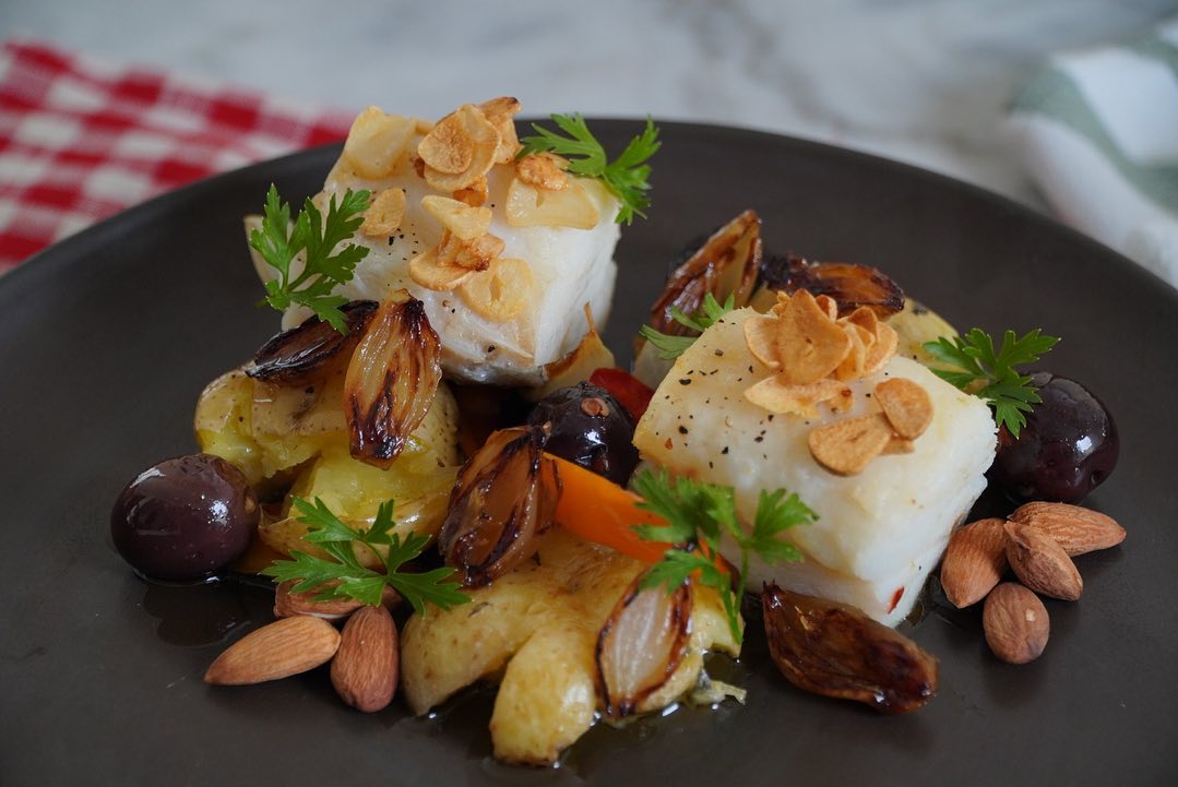 Bacalhau No Forno Cebolas Caramelizadas Receiteria