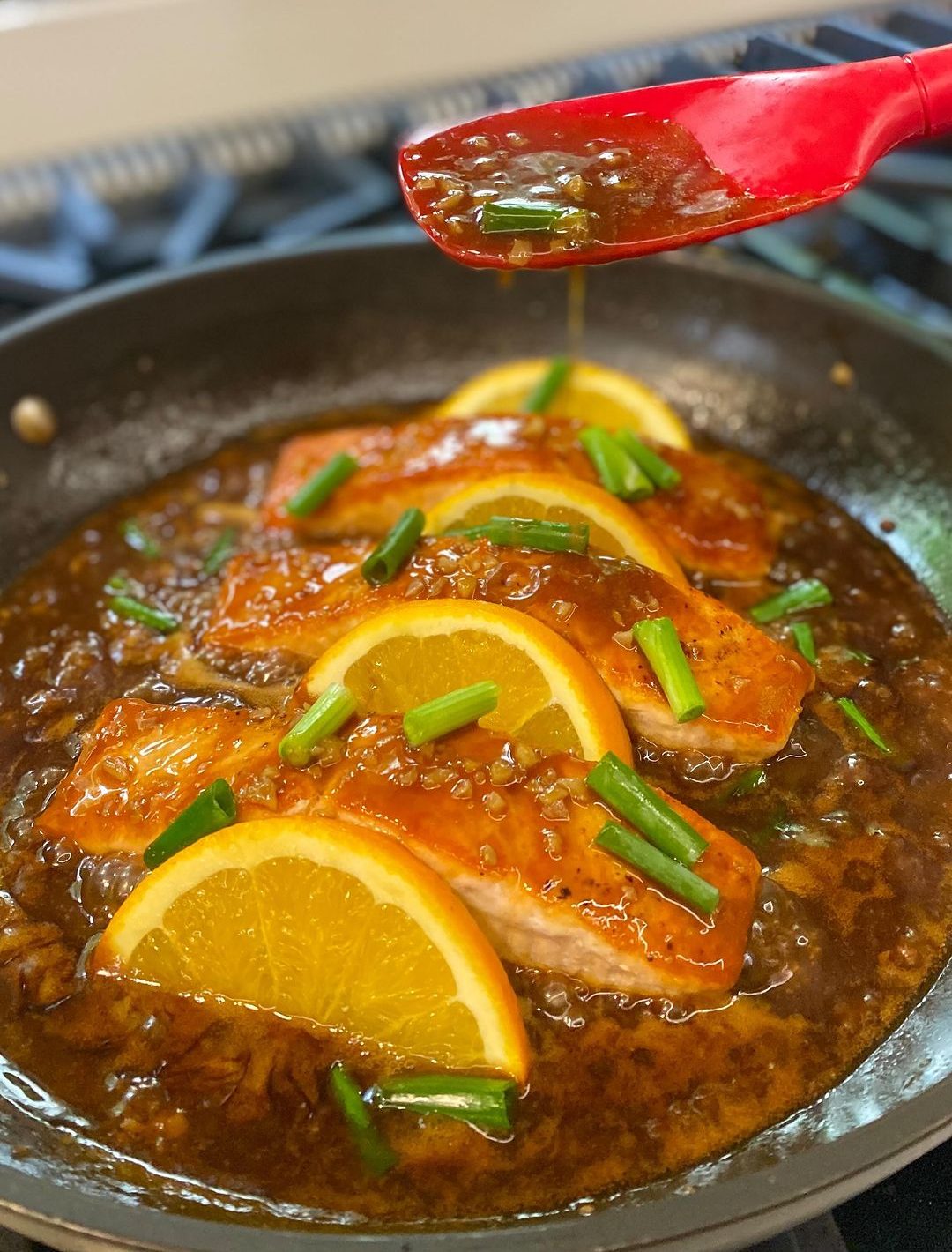 Salm O Ao Molho De Laranja Shoyu E Mel Receiteria