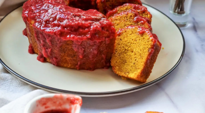 Bolo de cenoura e laranja vegano