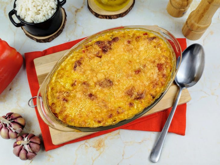 arroz à grega no forno