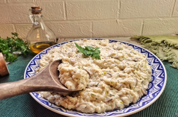 Arroz à piamontese com gorgonzola