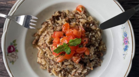 Arroz árabe com especiarias