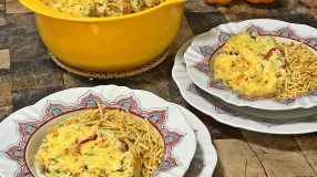 Arroz de forno de bacalhau