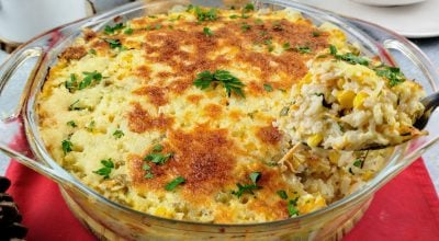 Arroz de forno simples e barato