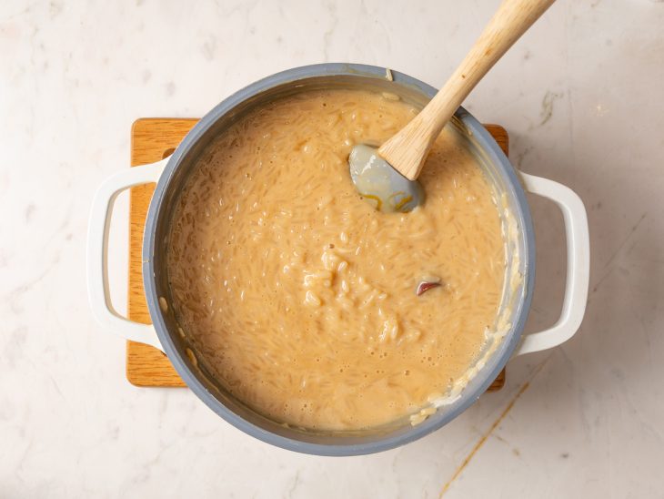 arroz-doce com açúcar queimado