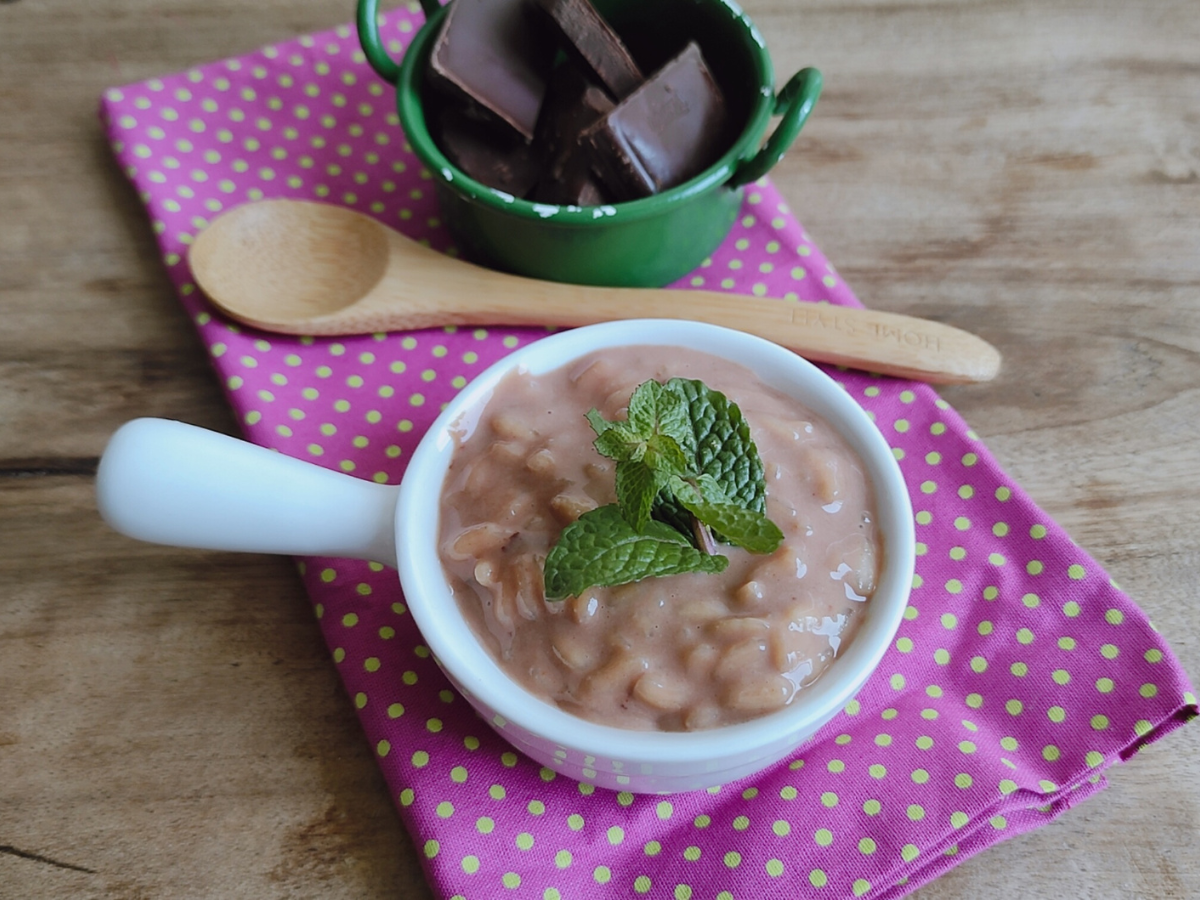 Arroz doce com chocolate fácil