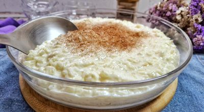 Arroz-doce cremoso com coco