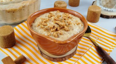 Arroz doce cremoso com paçoca