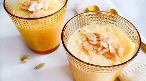 Arroz doce indiano (kheer)