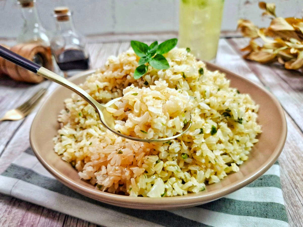 Arroz integral rápido e fácil