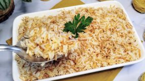 Arroz sírio com cabelo de anjo