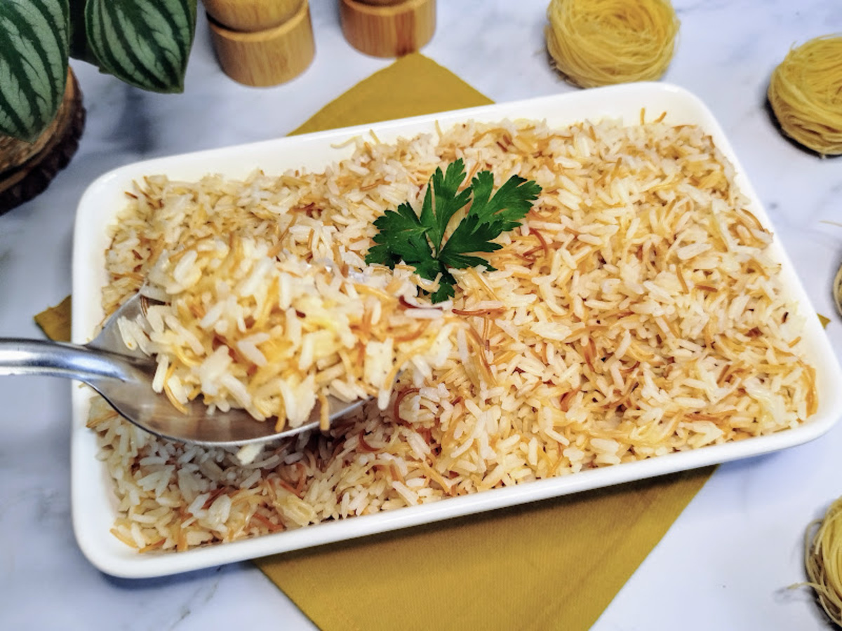 Arroz sírio com cabelo de anjo