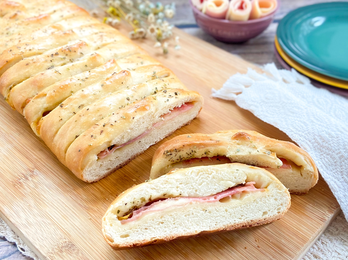 Baguete de presunto e queijo