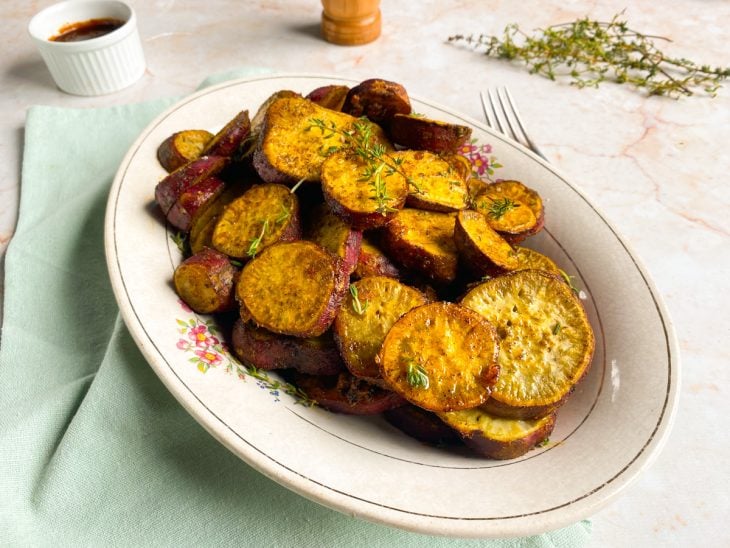 Batatas-doce prontas para consumo.