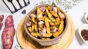 Batata-doce rústica na airfryer