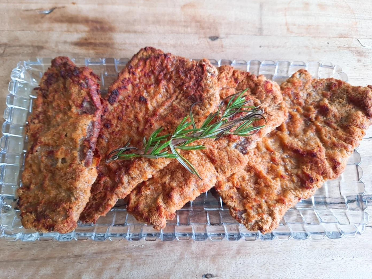 Bife à milanesa na airfryer