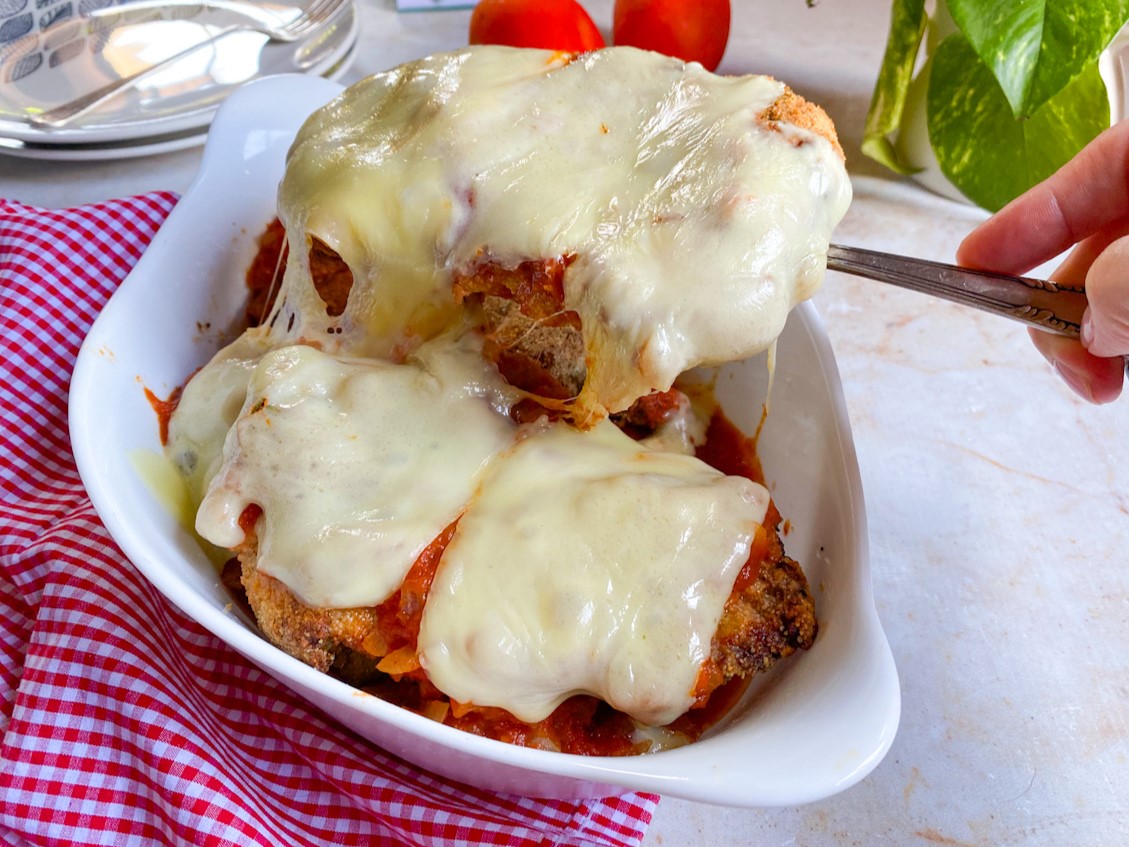 Bife à parmegiana simples