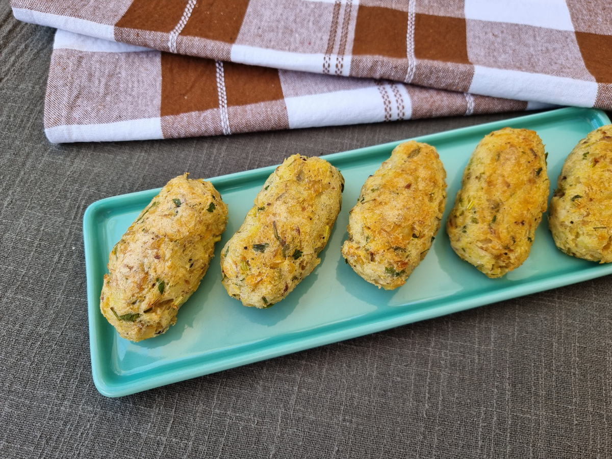 Bolinho de bacalhau assado simples