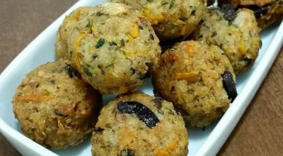 Bolinho de arroz vegano