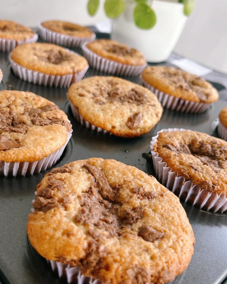 Bolinho de banana com chocolate