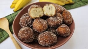 Bolinho de banana frito