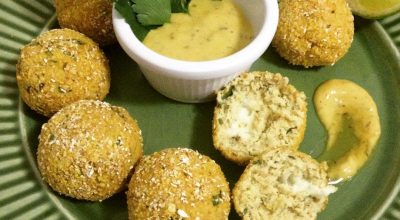 Bolinho de frango e couve-flor