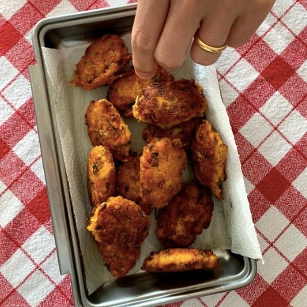 Bolinho de salmão com abóbora