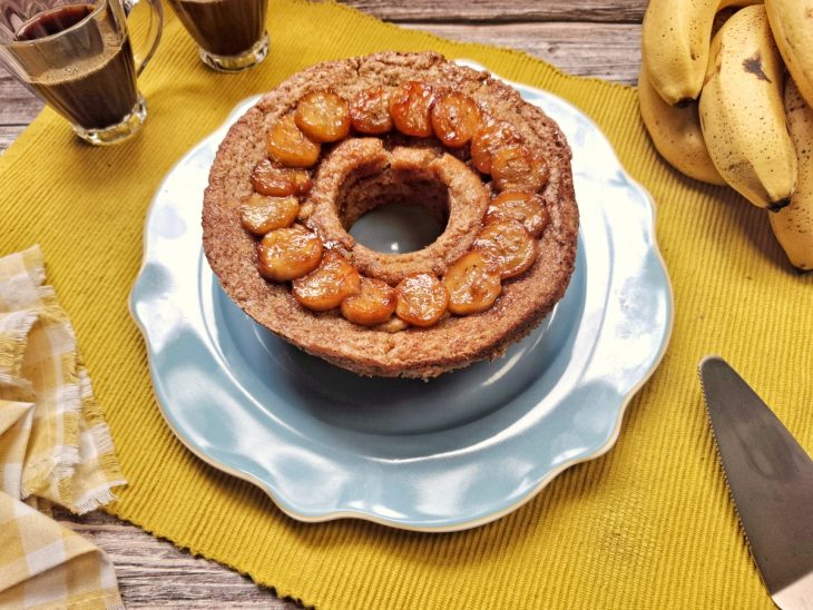 bolo de banana com aveia simples