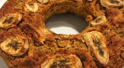 Bolo de banana com especiarias vegano