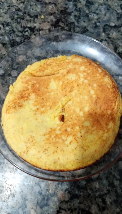 Bolo de banana com fubá na frigideira - Foto de usuário