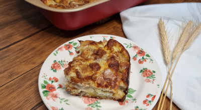 Bolo de banana e maçã com canela