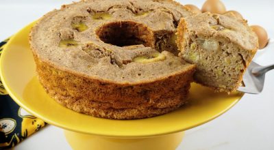 Bolo de banana fit na Air Fryer