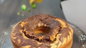 Bolo de banana mesclado