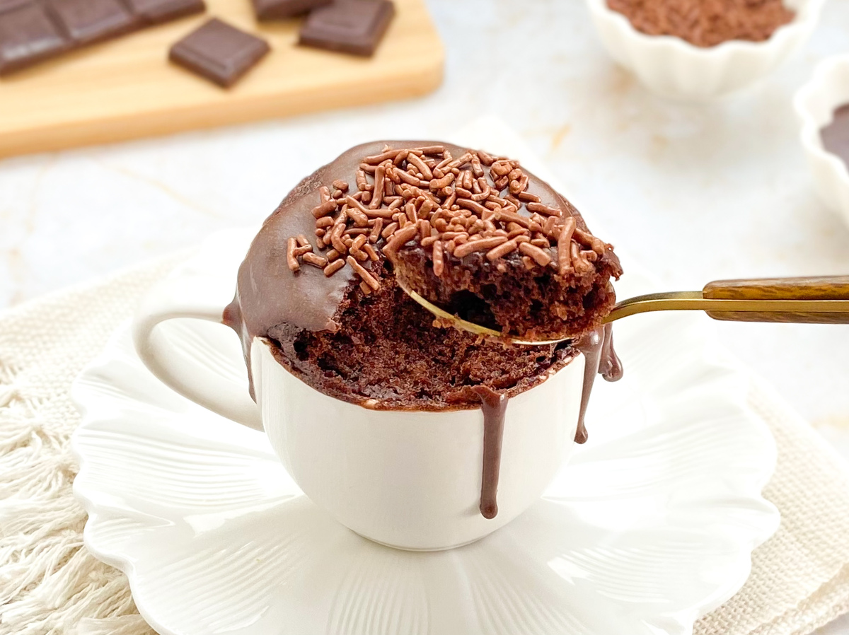 Bolo de caneca de chocolate