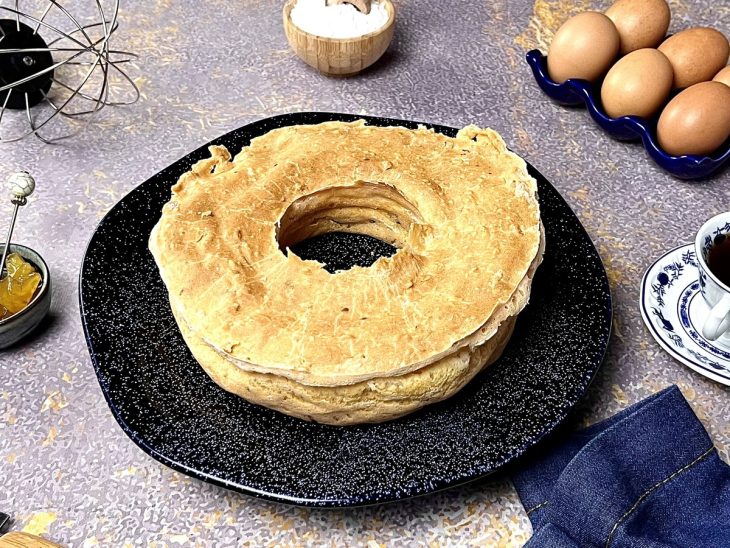 prato com bolo de goma tradicional do Nordeste