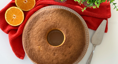 Bolo de laranja com casca fácil