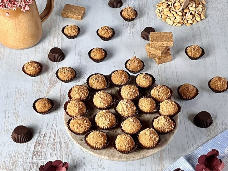 brigadeiro de paçoca pronto