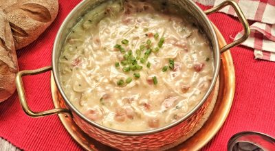 Caldo de pinto com batata