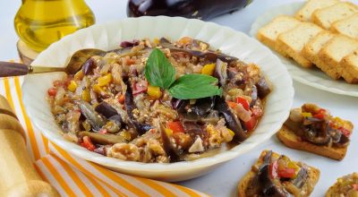 Caponata de berinjela fácil e rápida