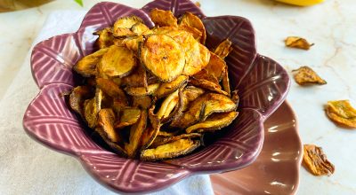 Chips de banana na air fryer