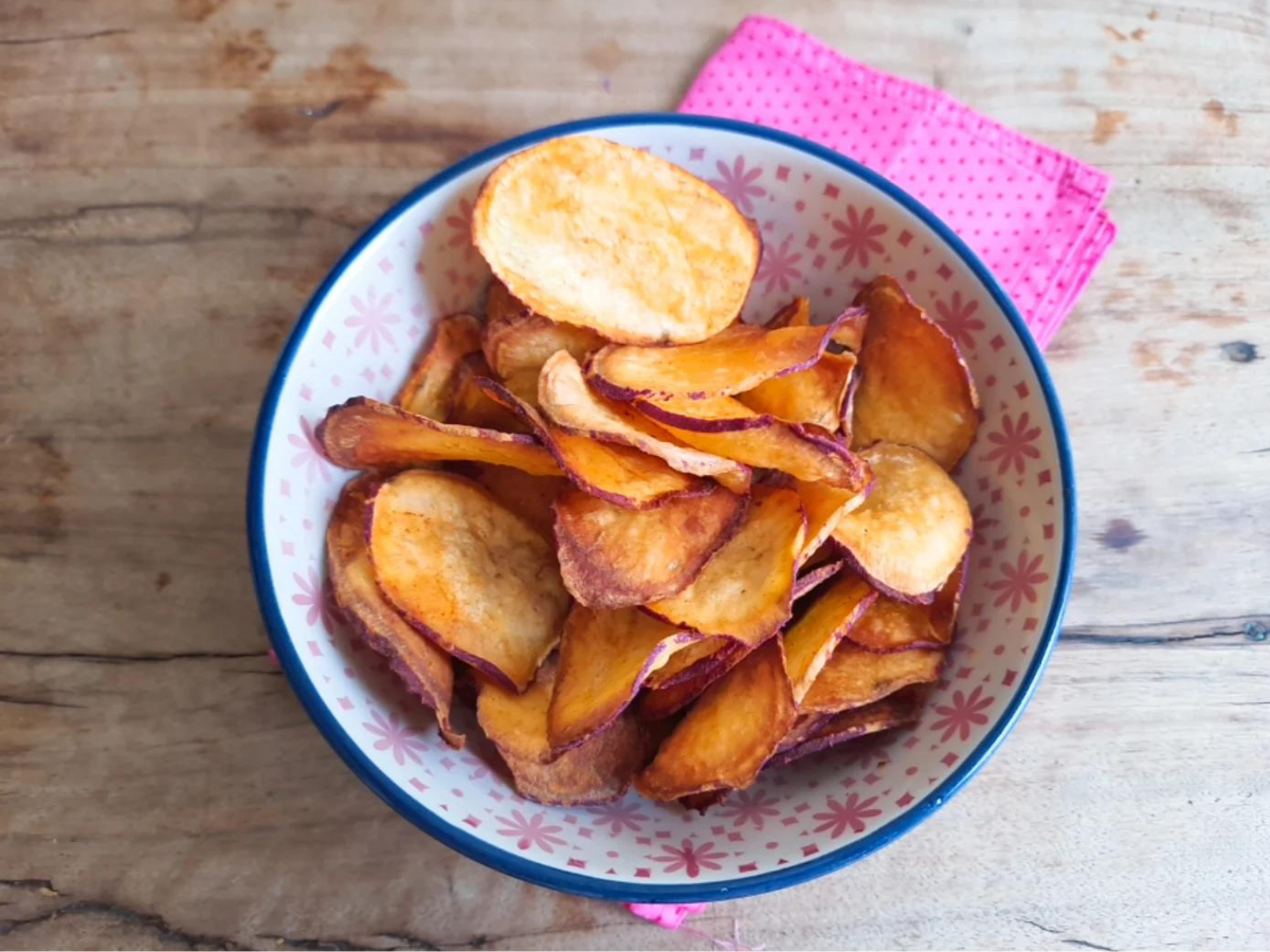 Chips de batata-doce com páprica