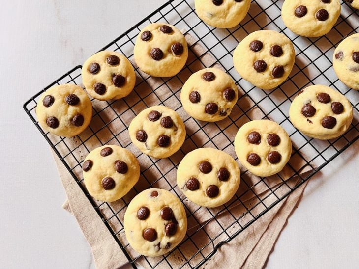 Cookies assados.