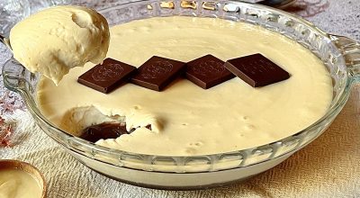 Creme de cupuaçu com brigadeiro