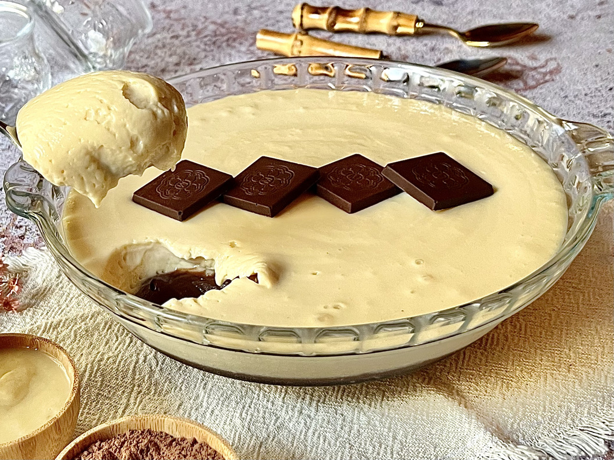 Creme de cupuaçu com brigadeiro