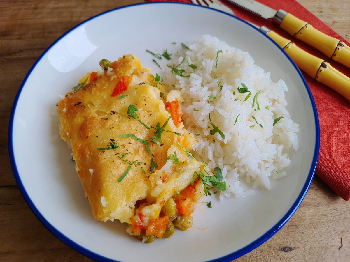 Escondidinho vegetariano de legumes