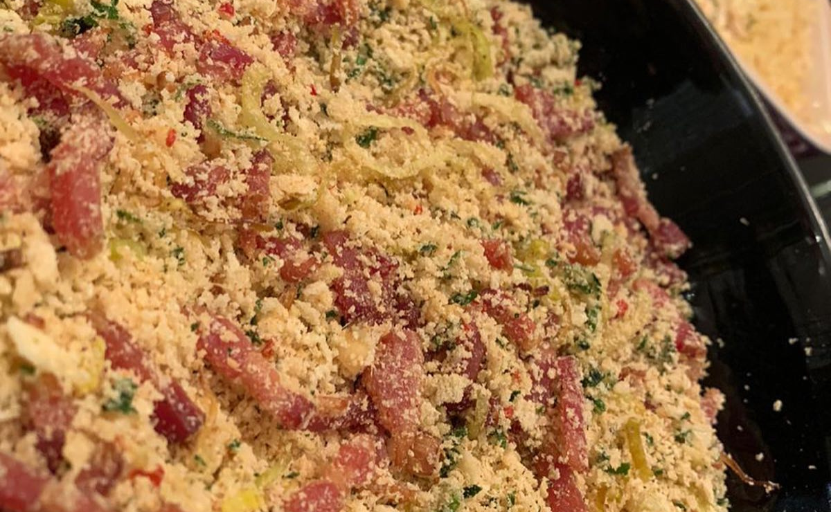 Farofa De Bacon E Alho Poró Receiteria