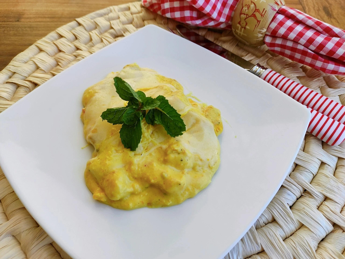 Frango com creme de milho gratinado