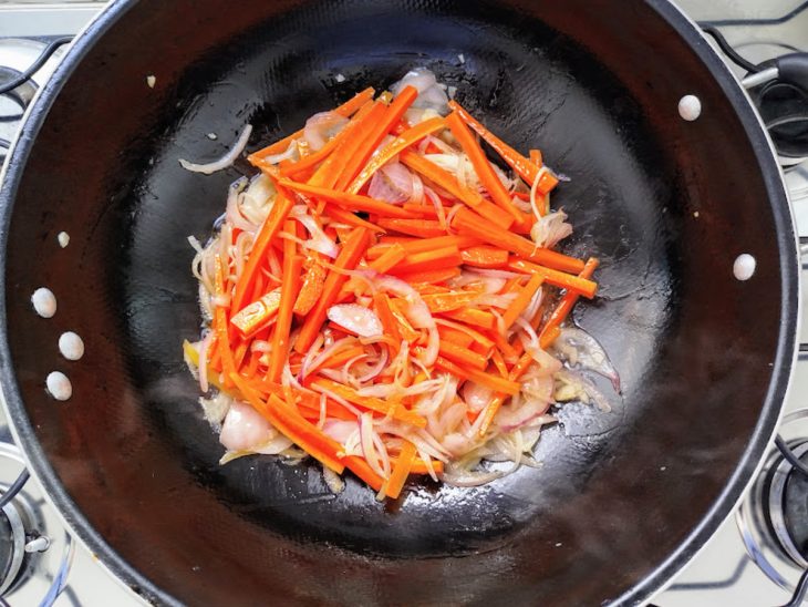 legumes refogando na receita