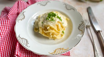 Macarrão ao molho branco sem creme de leite