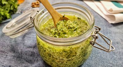 Molho pesto no liquidificador